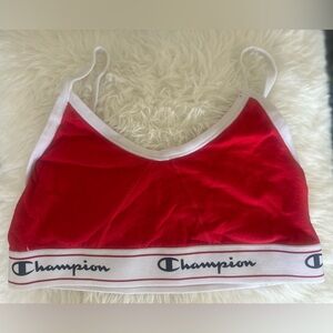 Champion Red and White Sports Bra
